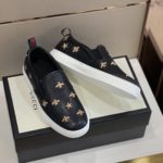 Gucci Men's Slip-On Sneaker With Bees Black For Men 407364 AXWB0 1076