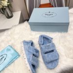 Prada Terrycloth Sandals Blue For Women 0.8in/20mm PRD 1X737M_H39_F0076_F_D020