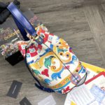 Dolce & Gabbana Print Crespo Bucket Bag Multicolor With Branded Plate For Women DG Bag