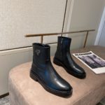 Prada Brushed And Nylon Boots Black For Women 1.96in/50mm PRD