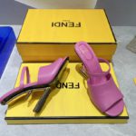 Fendi First Dark Pink High-Heeled Sandals For Women