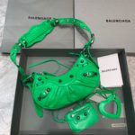 Balenciaga Le Cagole XS Shoulder Bag In Green, For Women, Women's Bags 10.2in/26cm 6713091VG9Y3809
