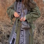 Dior Oblique University Reversible Scarf Grey 79in/200cm