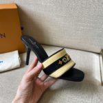 Louis Vuitton Women's Lock It Mule Black For Women LV 3.7in/9.5cm