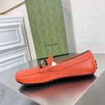 Gucci Men's Loafers With Web Details Orange For Men 6246981