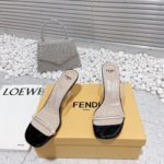 Fendi First Black Transparent Medium-Heeled Sandals For Women