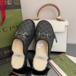 Gucci Men's GG Slipper With Horsebit Black For Men GG Shoes 694249