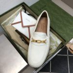 Gucci Men's Loafer With Interlocking G Horsebit White For Men ‎655519-1XO00-9022