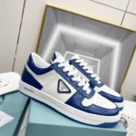 Prada Downtown Perforated Sneakers Blue/White For Women 1.2in/30mm PRD 2EE364_3LKG_F098Z
