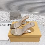 Fendi First Gold Transparent High-Heeled Sandals For Women