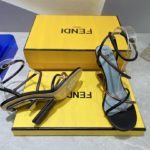 Fendi First Brown Nappa High-Heeled Sandals For Women 8X8274AHIUF1H0L