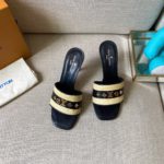 Louis Vuitton Women's Lock It Mule Black For Women LV 3.7in/9.5cm
