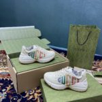 Gucci Men's Rhyton Sneakers With Glitter White Ivory For Men 524990 DRW00 9022