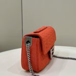 Fendi Baguette Chain Midi Red FF Fabric Bag For Woman 14.5cm/6in 8BR793AHW5F1F2I