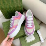 Gucci Men's GG Sneaker Pink And Purple Supreme For Men ‎‎670408 UPG90 5471