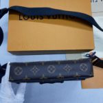 Louis Vuitton S-Lock Sling Monogram Macassar Black For Men, Men's Bags, Crossbody Bags 8.3in/21cm LV M45807