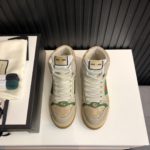 Gucci Men's GG Screener Distressed High Top Off-White Green For Men 563730 9Y9P0 9661