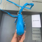 Balenciaga Le Cagole Mini Bag With Chain Blue, For Women, Women's Bags 8.2in/21cm 69581423EJY4624