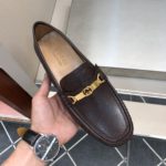 Gucci Men's Loafer With Interlocking G Horsebit Dark Brown For Men ‎655519 1XO00