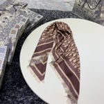 Dior Oblique 90 Square Scarf Brown 35in/90cm