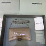 Balenciaga Downtown Small Shoulder Bag With Chain Brown, For Women, Women's Bags 11.8in/30cm