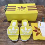 Gucci x Adidas Men's Sandal With Platform And GG Yellow For Men 702398 UU010 7171