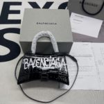 Balenciaga Hourglass Small Handbag In Black, For Women, Women's Bags 9in/23cm