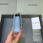 Balenciaga Hourglass Wallet On Chain in Blue, For Women, Women's Bags 7.6in/19cm