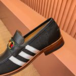 Gucci x Adidas Men's GG Loafers Black For Men GG Shoes ‎702284