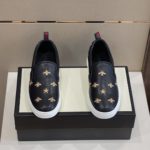 Gucci Men's Slip-On Sneaker With Bees Black For Men 407364 AXWB0 1076