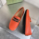 Gucci Men's Loafers With Web Details Orange For Men 6246981
