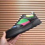 Gucci Men's Sneaker With Multicolored Stripes Black For Men ‎669582