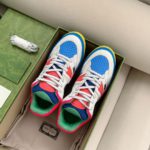 Gucci Men's Basket Sneaker White Pink And Blue For Men 661311 2SH80 9063