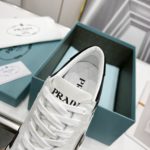 Prada Downtown Perforated Sneakers Black/White For Women 1.2in/30mm PRD 2EE364_3LKG_F0964
