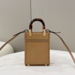 Fendi Sunshine Shopper Light Brown Mini Bag For Woman 13cm/5in