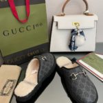 Gucci Men's GG Slipper With Horsebit Black For Men GG Shoes 694249