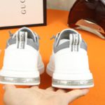 Jieshou x Gucci Men's Sneakers Breathable Spring Autumn Winter White And Gray For Men