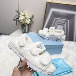 Prada Terrycloth Sandals White For Women 0.8in/20mm PRD 1X737M_H39_F0009_F_D020
