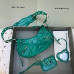 Balenciaga Le Cagole XS Shoulder Bag In Green, For Women, Women's Bags 10.2in/26cm