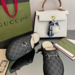 Gucci Men's GG Slipper With Horsebit Black For Men GG Shoes 694249
