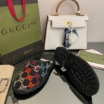 Gucci Men's GG Slipper With Horsebit Black For Men GG Shoes 694249