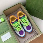Gucci Women's Basket Sneaker White Green And Purple For Women 661310 2SH80 9062