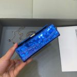 Balenciaga Hourglass Mini Handbag With Chain In Light Blue, For Women, Women's Bags 4.7in/12cm