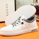 Jieshou x Gucci Men's Sneakers Breathable Spring Autumn Winter White And Gray For Men