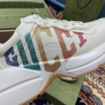 Gucci Men's Rhyton Sneakers With Glitter White Ivory For Men 524990 DRW00 9022