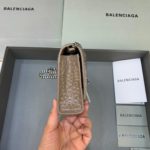 Balenciaga Downtown Small Shoulder Bag With Chain Brown, For Women, Women's Bags 11.8in/30cm