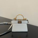 Fendi Peekaboo ISeeU Petite White Micro Bag For Woman 11cm/4.5in