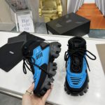 Prada Cloudbust Thunder High-Top Sneakers Blue/Black For Women 1.9in/50mm PRD