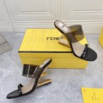 Fendi First Black Transparent High-Heeled Sandals For Women