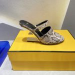 Fendi First Brown Python High-Heeled Sandals For Women 8R8212AAEBF0RR7